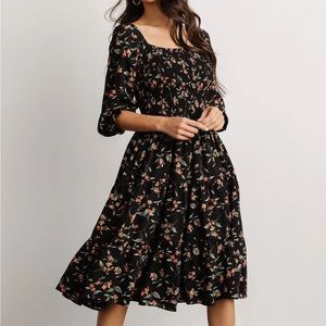 NWT: Baltic Born Marta Dress in Black Floral
